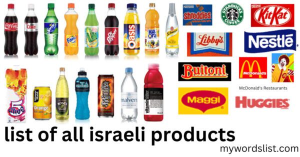 image contain list of all israeli products as title