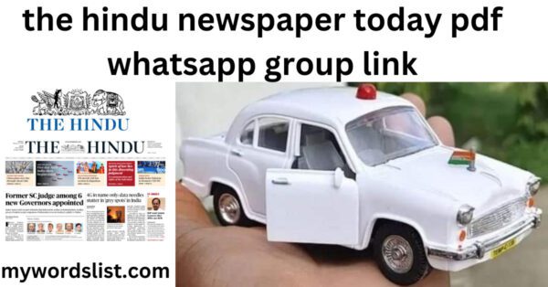 image contain the hindu newspaper today pdf whatsapp group link as title with car and the hindu newspaper images